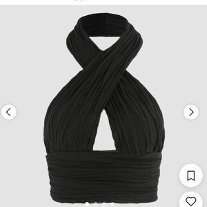 Elegant Black Halter top